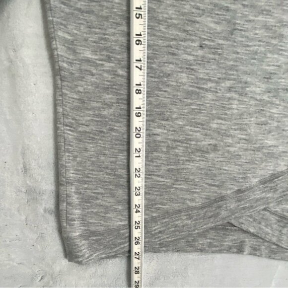 Athleta Cross Front Long Sleeve Top Gray Sz Medium - Picture 7 of 7
